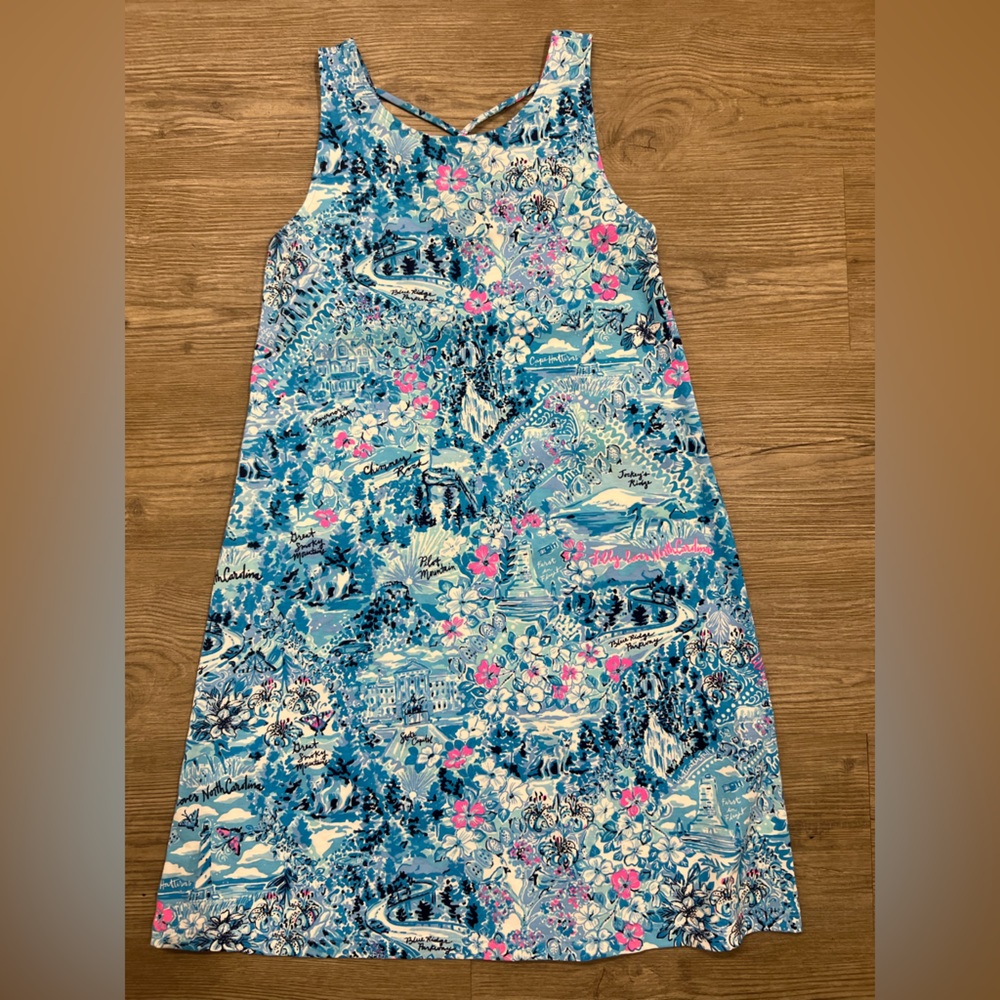 Lilly Pulitzer North Carolina State Floral Sleeveless Dress Size XXS